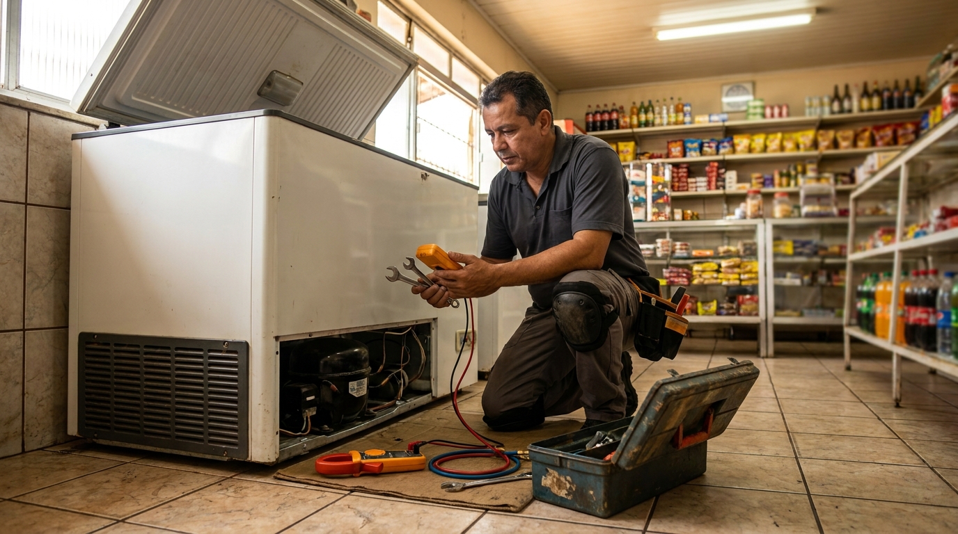 Técnico de conserto de freezer em residência em Guarulhos‑SP